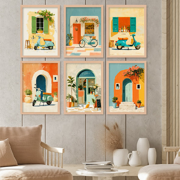 Mediterranean Moments – Set of 6 Wall Art
