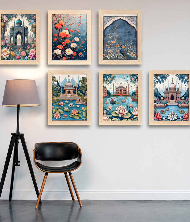 Heritage Serenity – Canvas Painting Set of 6 Frames