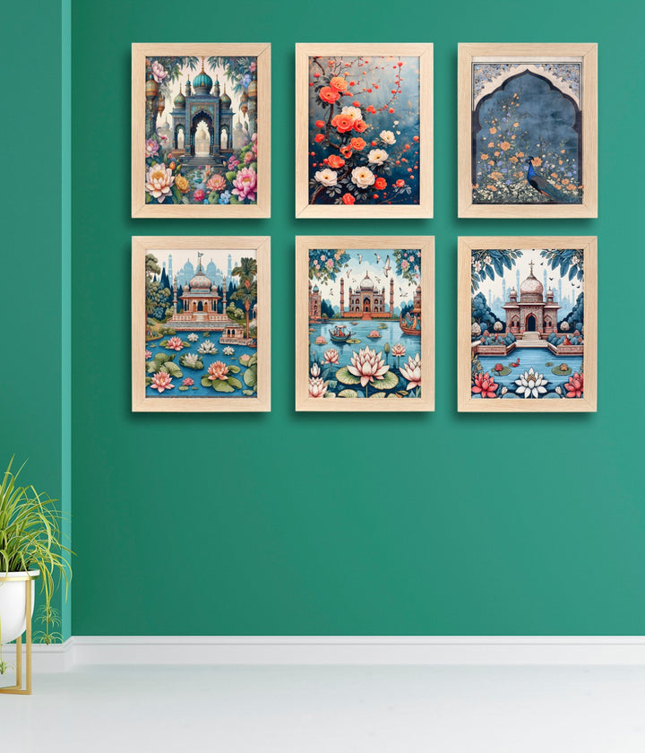 Heritage Serenity – Canvas Painting Set of 6 Frames