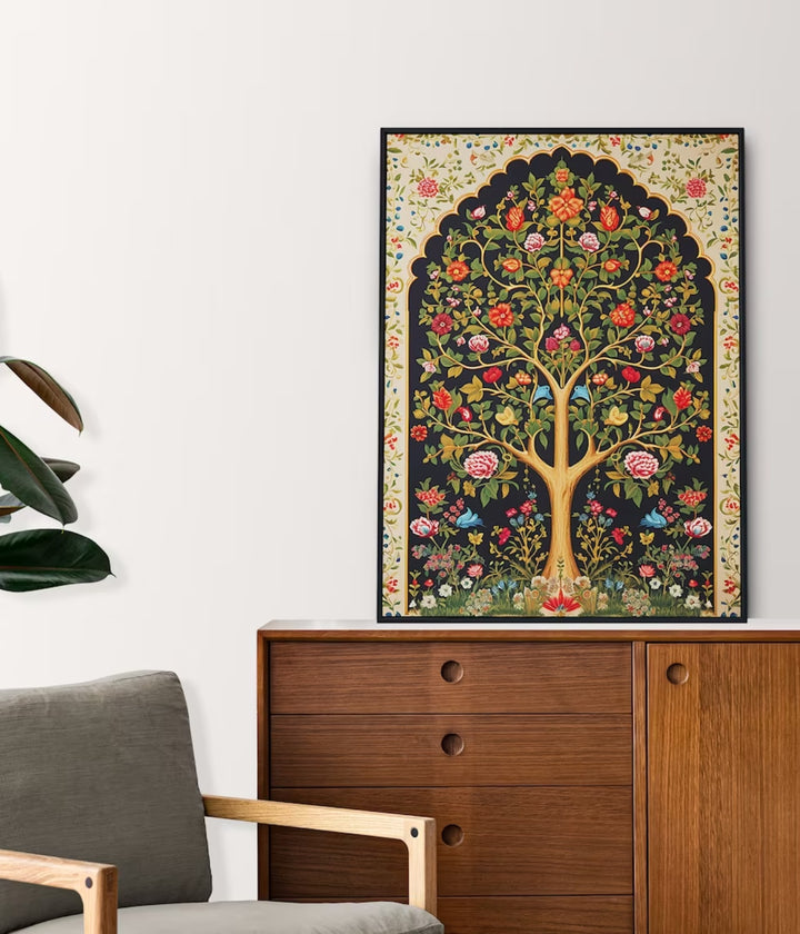 Indian Floral Madhubani Paintings