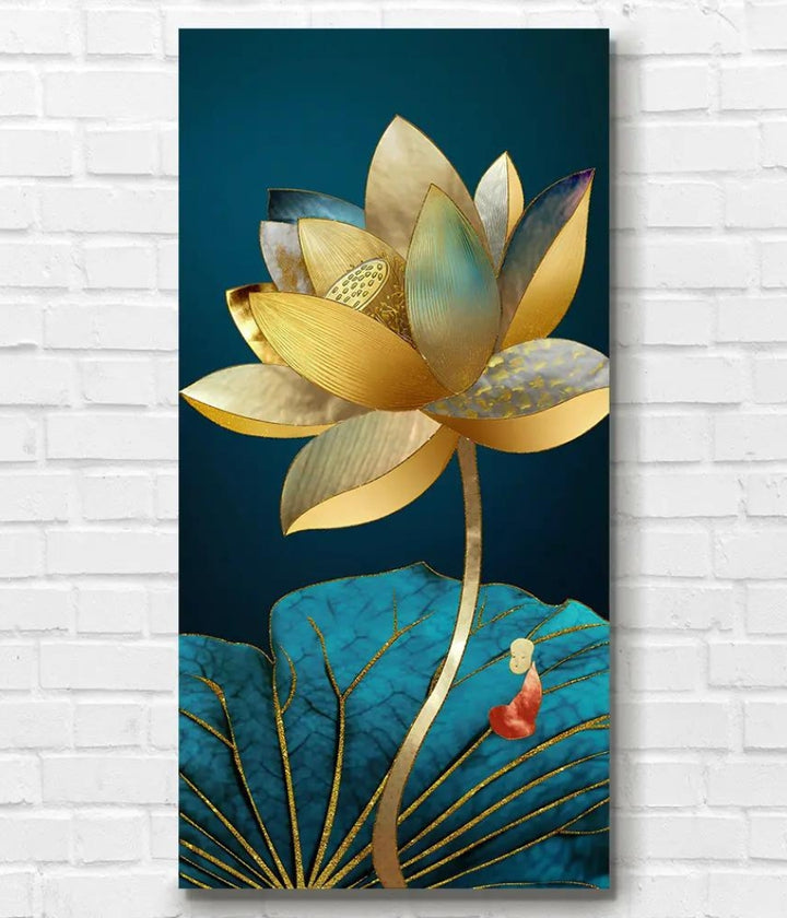 Abstract Lotus Canvas Flower Painting