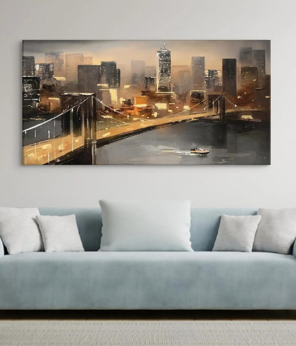 Brooklyn Bridge City Landscape Painting