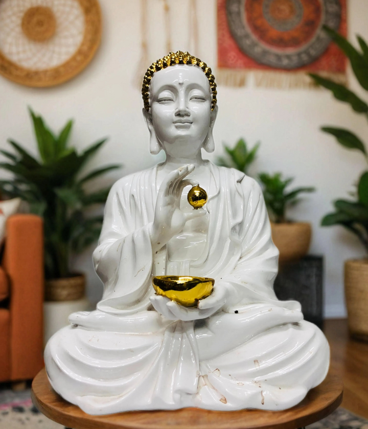 Buddha White  Statue