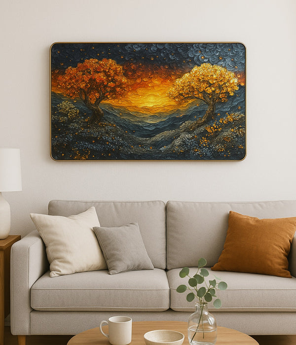 Color Full Tree Crystal Painting 