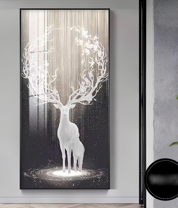 Deer Crystal Glass Painting