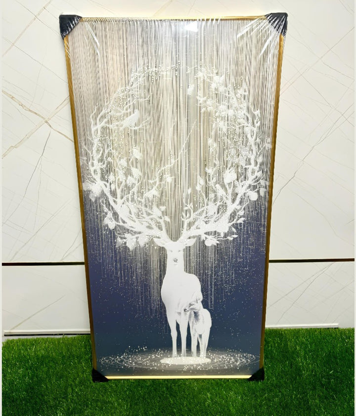 Deer Crystal Glass Painting