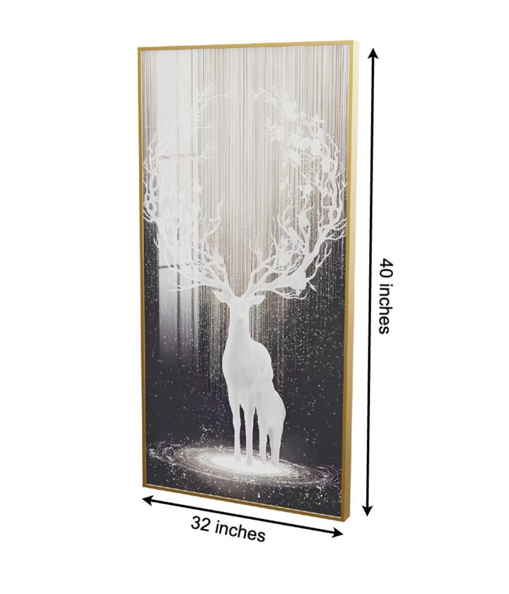 Deer Crystal Glass Painting