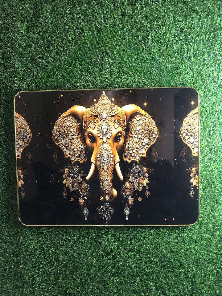 Elephant Crystal Glass Painting 2