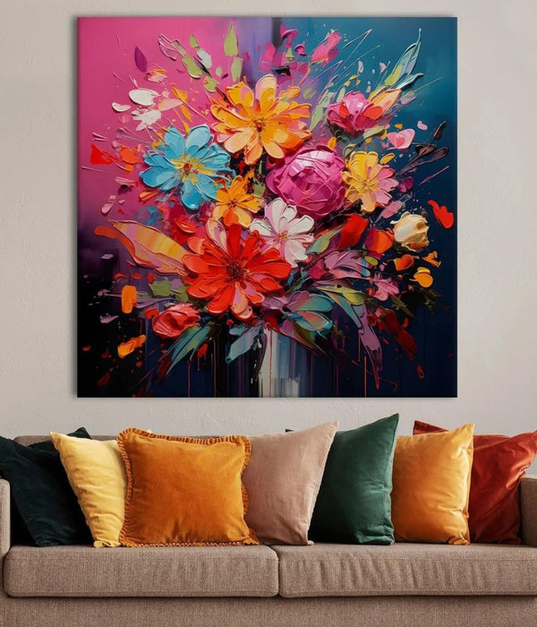 Enchanting Abstract Flowers Painting