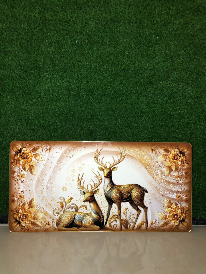 Golden Deer Crystal Painting