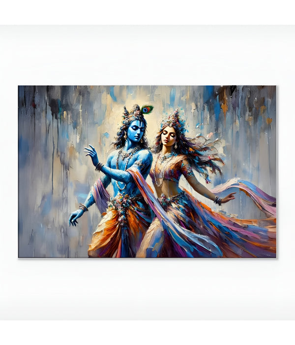 Krishna and Radha Canvas Painting