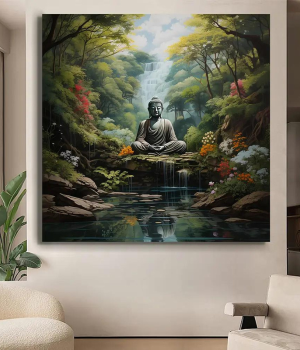 Natures Love Buddha Painting