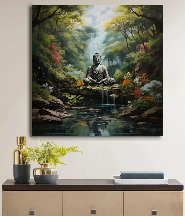 Natures Love Buddha Painting