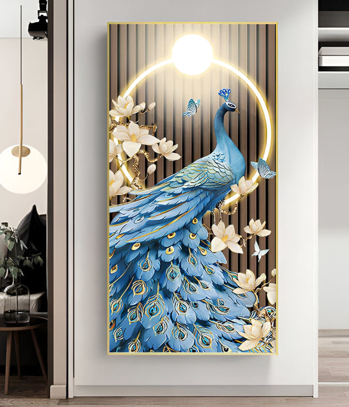 Peacock LED Crystal Painting