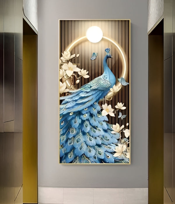 Peacock LED Crystal Painting