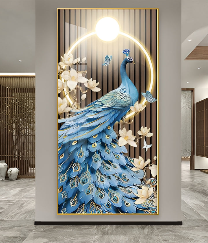 Peacock LED Crystal Painting