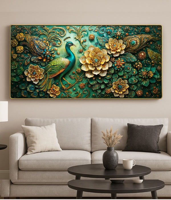 Peacock Crystal Painting