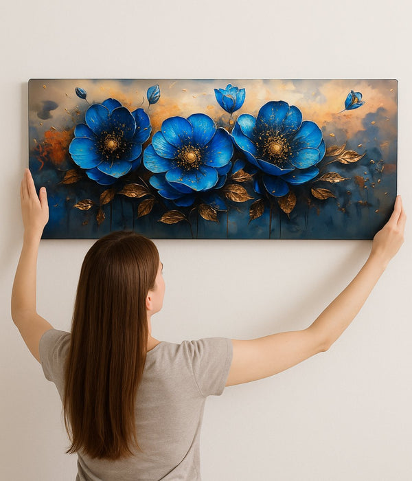 3 Flower Crystal Painting 20*40 Inch