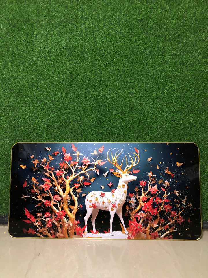 White Deer Crystal Painting